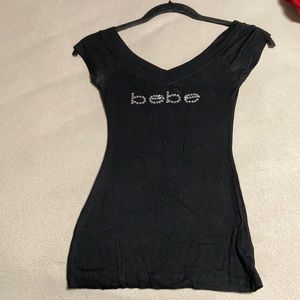 Bebe Women’s Swarovski logo shirt